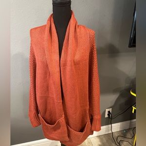 Rust cardigan, brand new , runs over sized